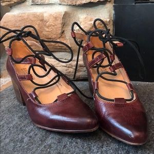 Bed Stu Turalyon Lace-Up Pump Cognac